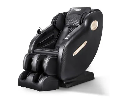 Massage Chair SL Track Full Body Air Bags Shiatsu Massaging Massager - Black
