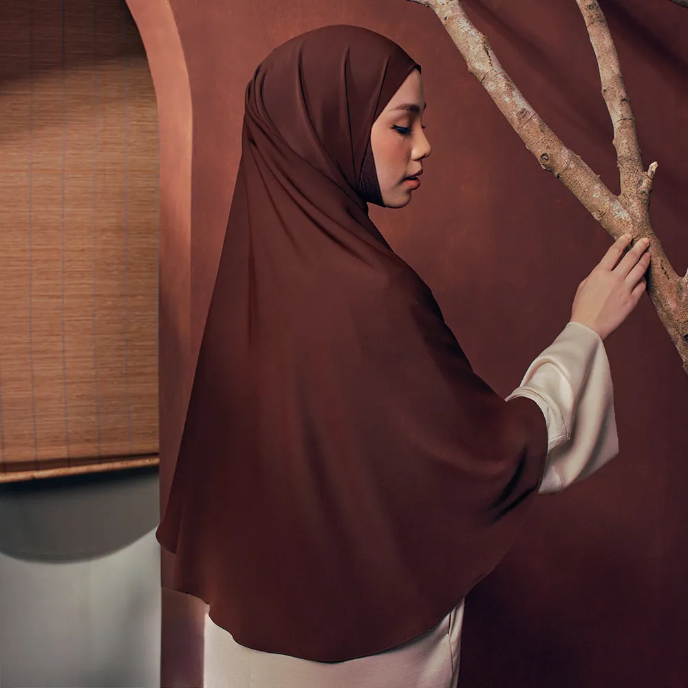 Mina Khimar in Dark Brown