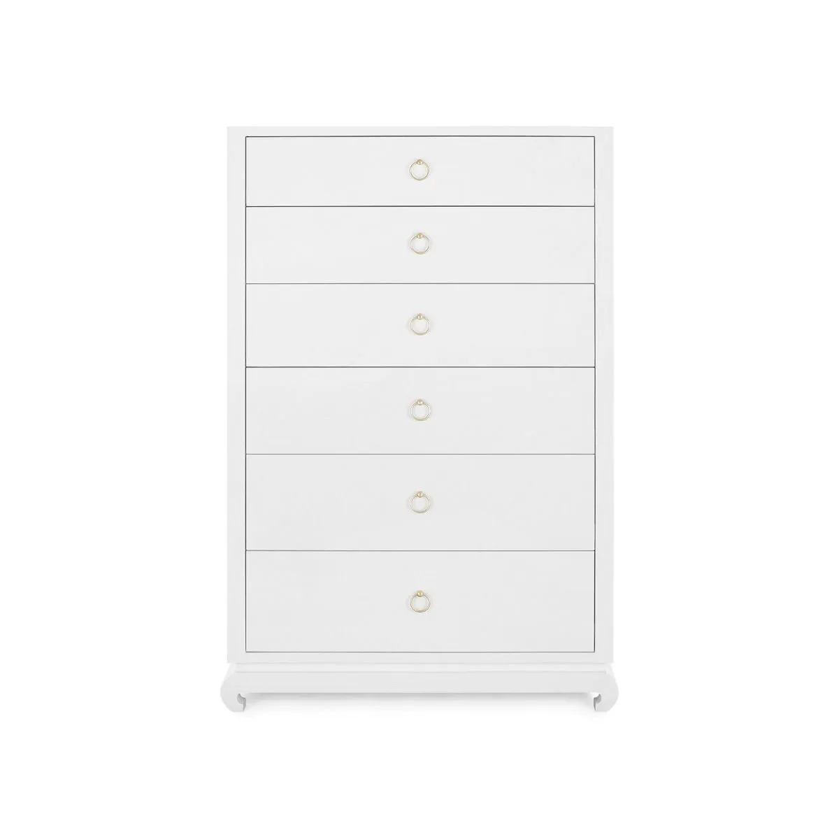 Ming Tall 6-Drawer / Chiffon White