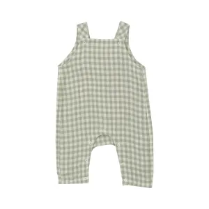 Minty Gingham Overalls