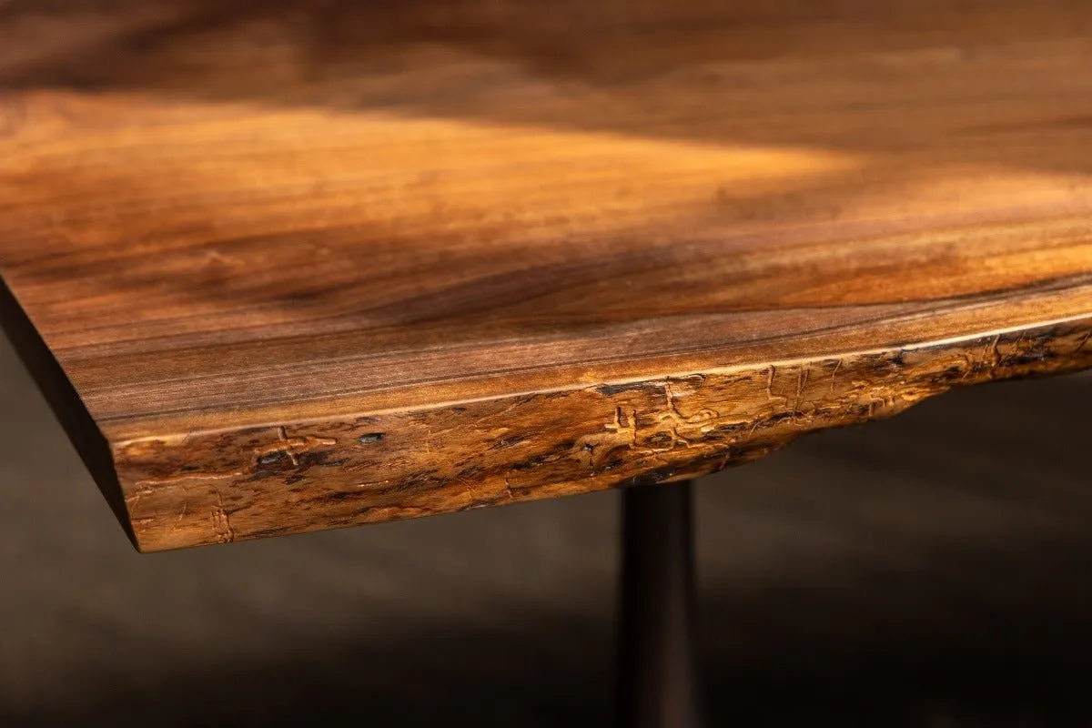 Modern Live Edge Wood Dining Table | Legacy Base Pedestal Table