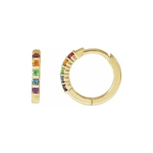 Multi-Gemstone Rainbow Huggies