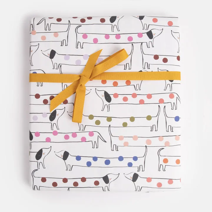 Multi Spot Sausage Dog Flat Wrap