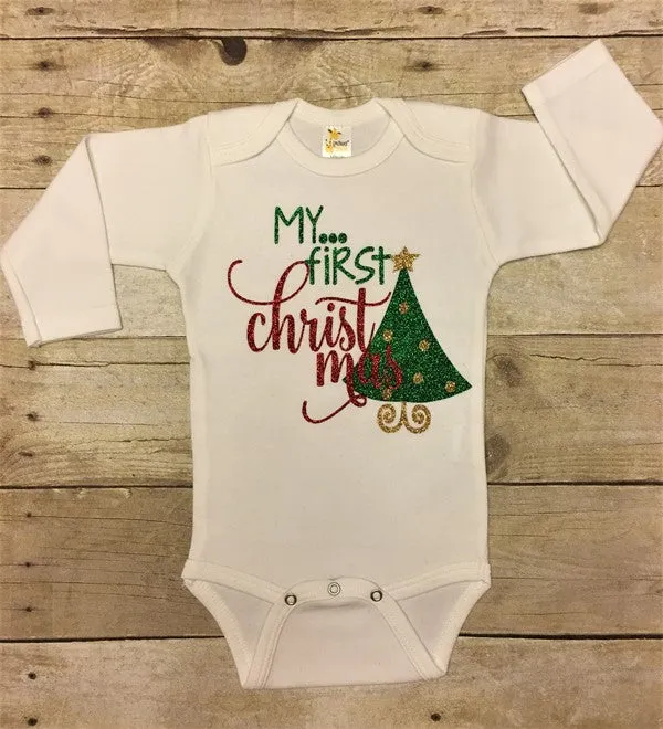 My First Christmas Baby Girl Outfit