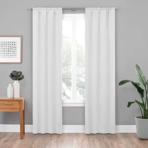 New Eclipse Thermaliner Blackout Panel Pair, 54-Inch by 80-Inch, White! Attach to existing panels with pin provided or hang on its own!