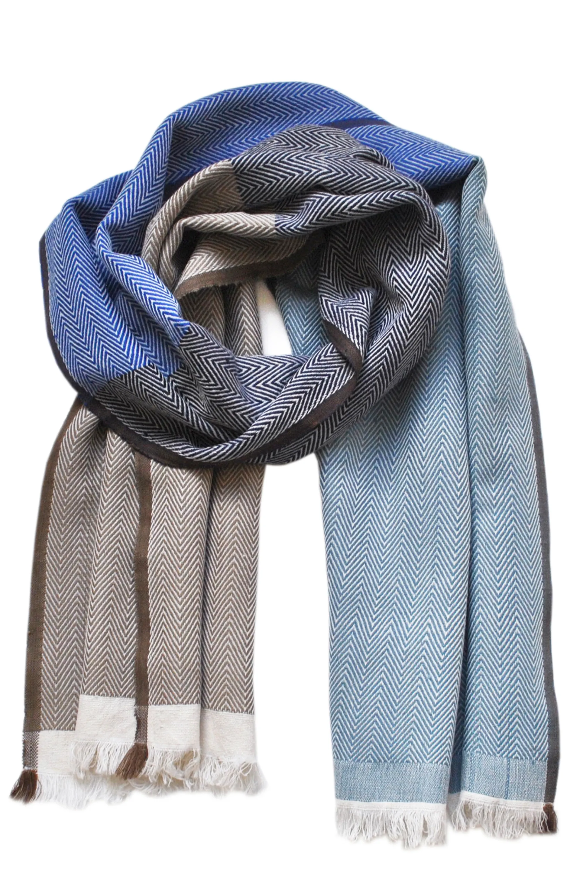 NEW! Wool SCARF Dash Blue