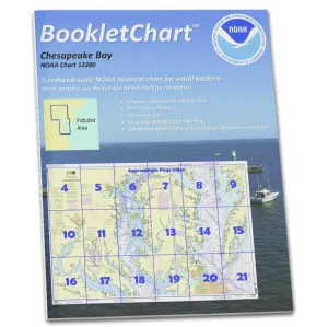 NOAA Booklet Chart 12280: Chesapeake Bay, Handy 8.5" x 11" Size. Paper Chart Book Designed for use Aboard Small Craft
