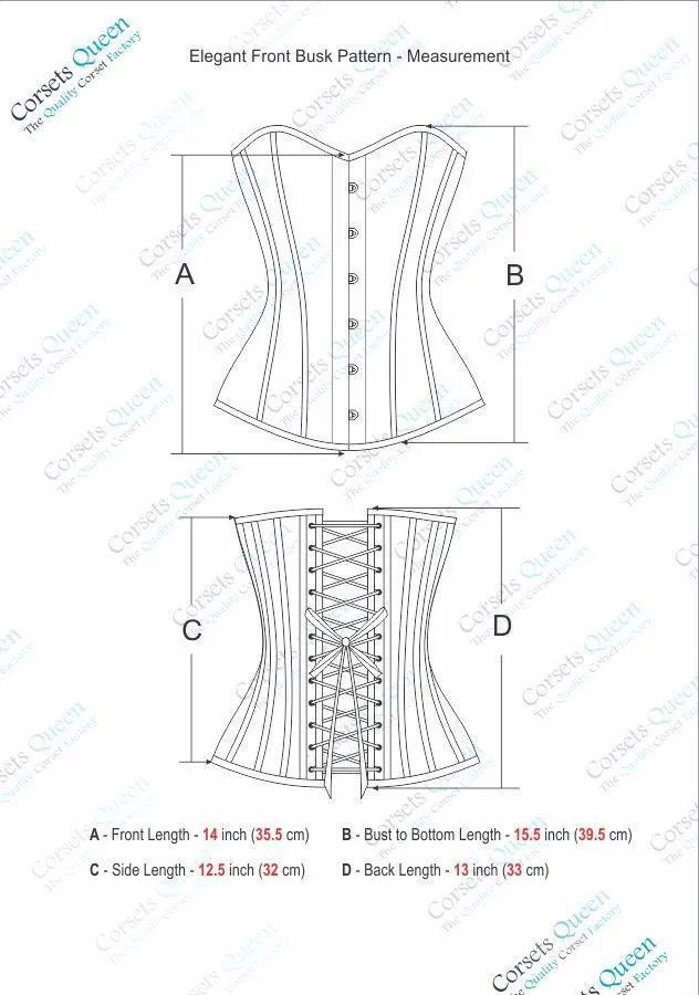 Oakley Cup & Cake Print Polyester Satin Overbust Corset