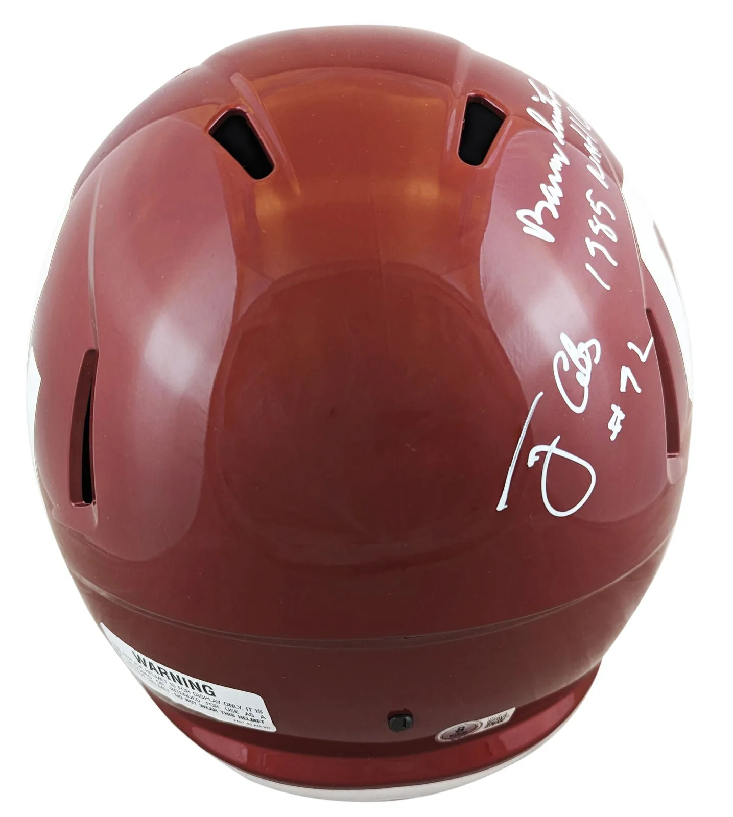 OU (3) Switzer, Bosworth & Casillas Signed F/S Speed Rep Helmet W/ Case BAS Wit
