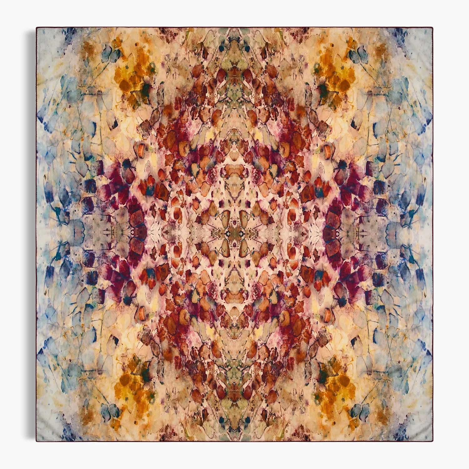 Oversized Rare Earth Silk/Wool Scarf - Silk/Wool Blend, 53x53"