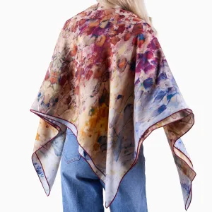 Oversized Rare Earth Silk/Wool Scarf - Silk/Wool Blend, 53x53"