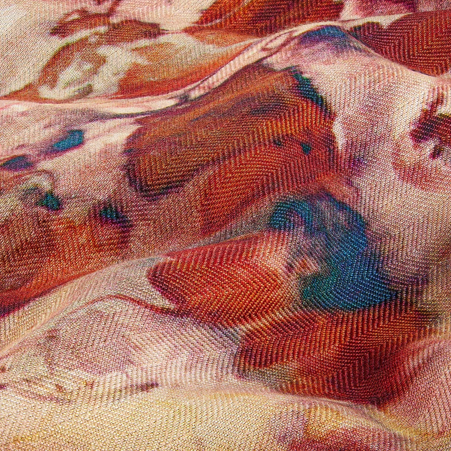 Oversized Rare Earth Silk/Wool Scarf - Silk/Wool Blend, 53x53"