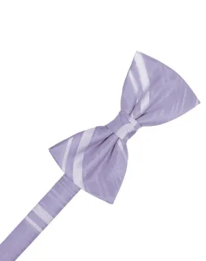 Periwinkle Striped Satin Kids Bow Tie