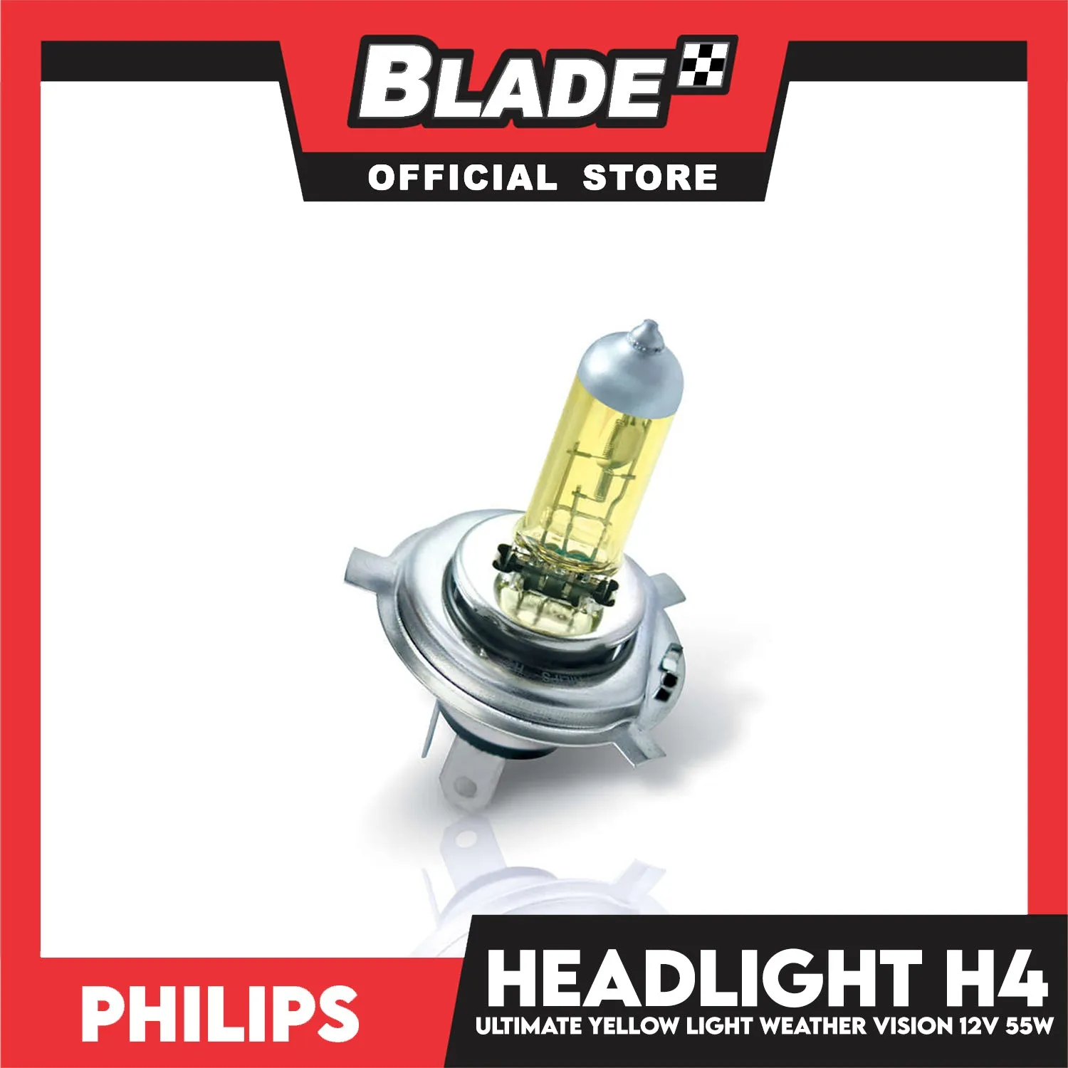 Philips WeatherVision Halogen 12342WV H4 12V 60/55W (Pair)