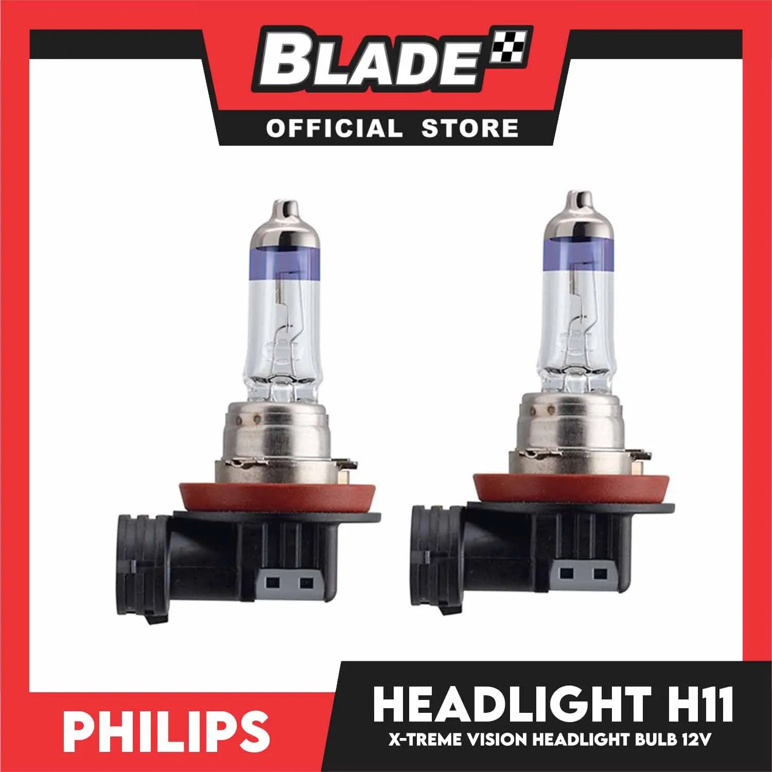 Philips X-tremeVision Headlight Bulb 12362XV H11 12V 55W (Pair)