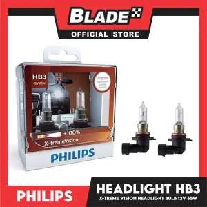 Philips X-tremeVision Headlight Bulb 9005XVS2 HB3 12V 65W (Pair)