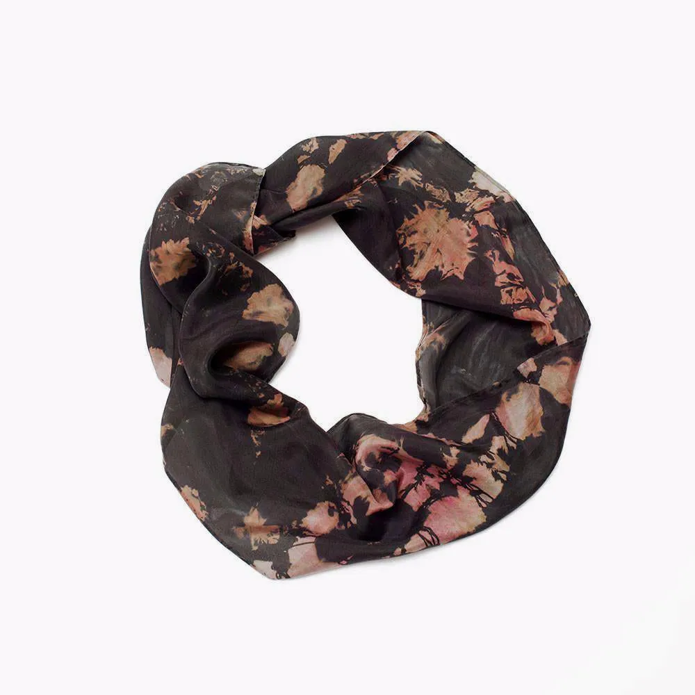 Pink & Black Habotai Scarf