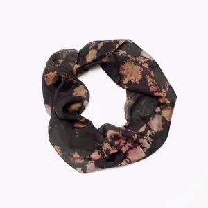 Pink & Black Habotai Scarf