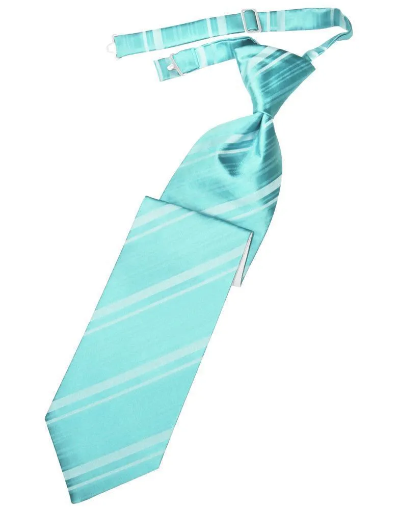 Pool Striped Satin Necktie