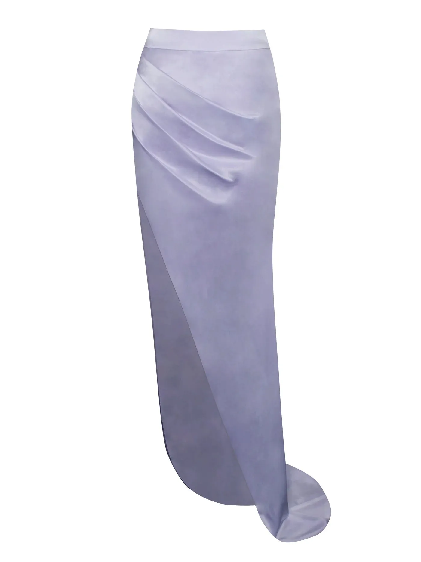PRE-ORDER Donatella Silver High Slit Satin Skirt Co-ord