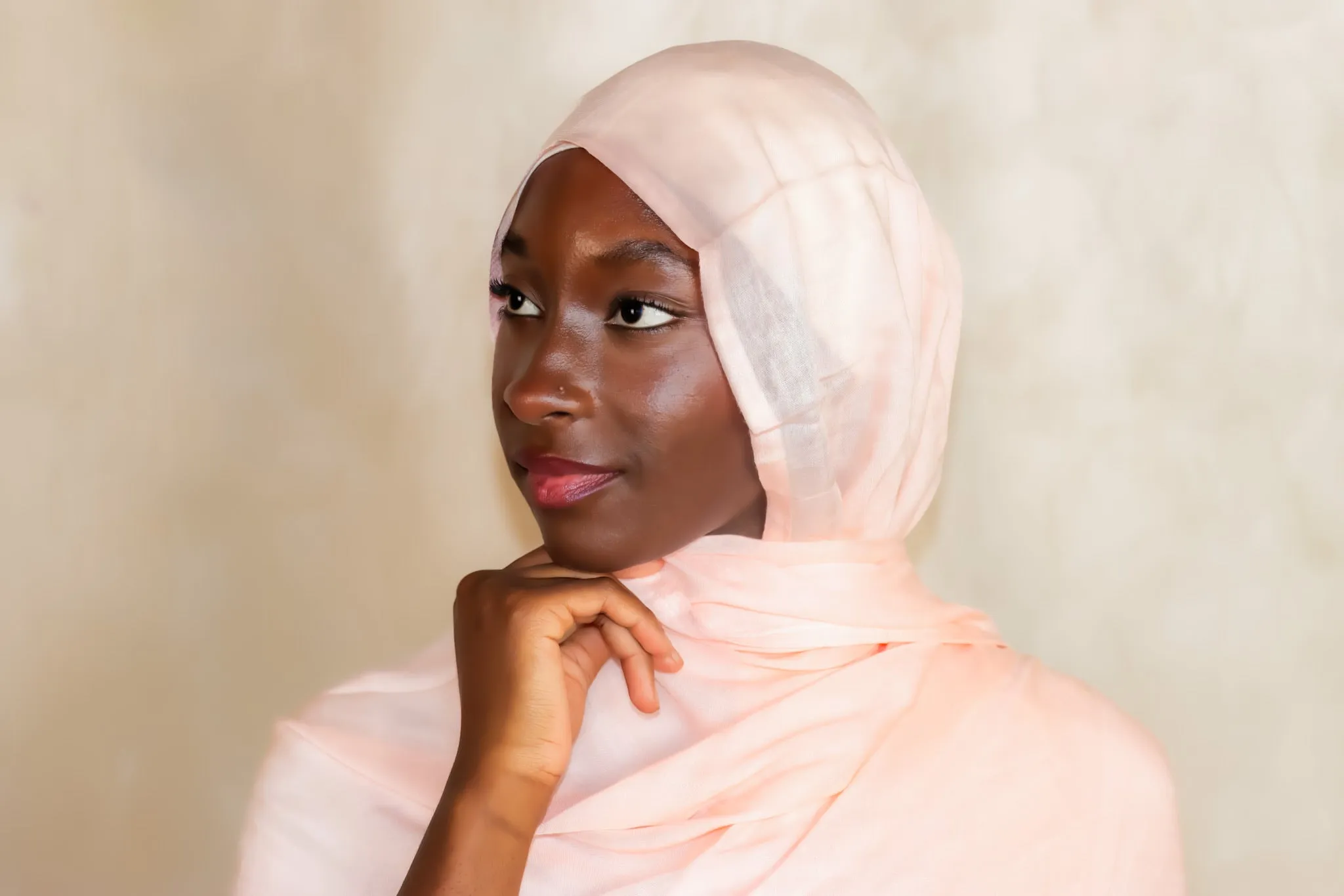 Premium Modal Pearl Rose Hijab