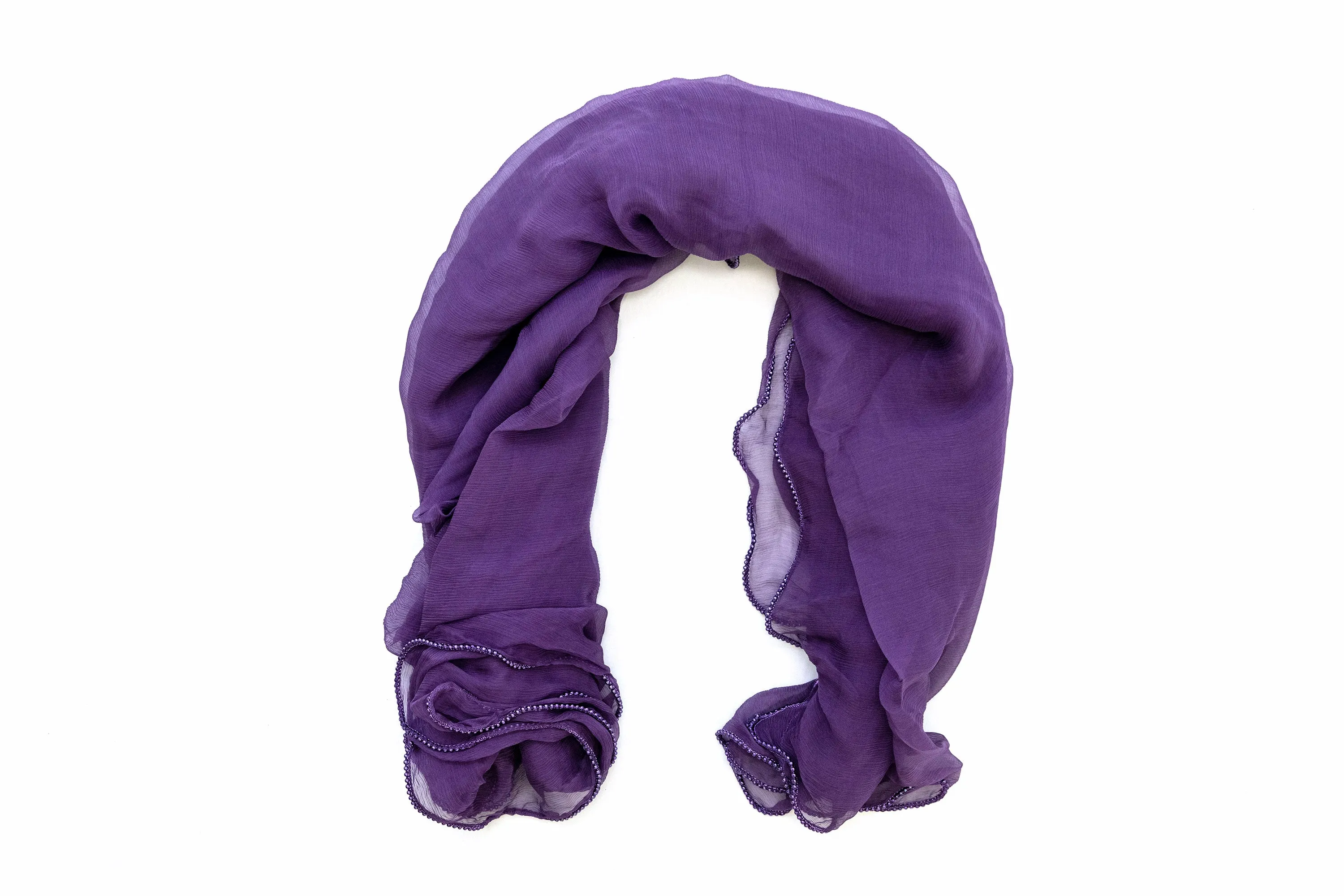 Purple Chiffon Dupatta - Scarf