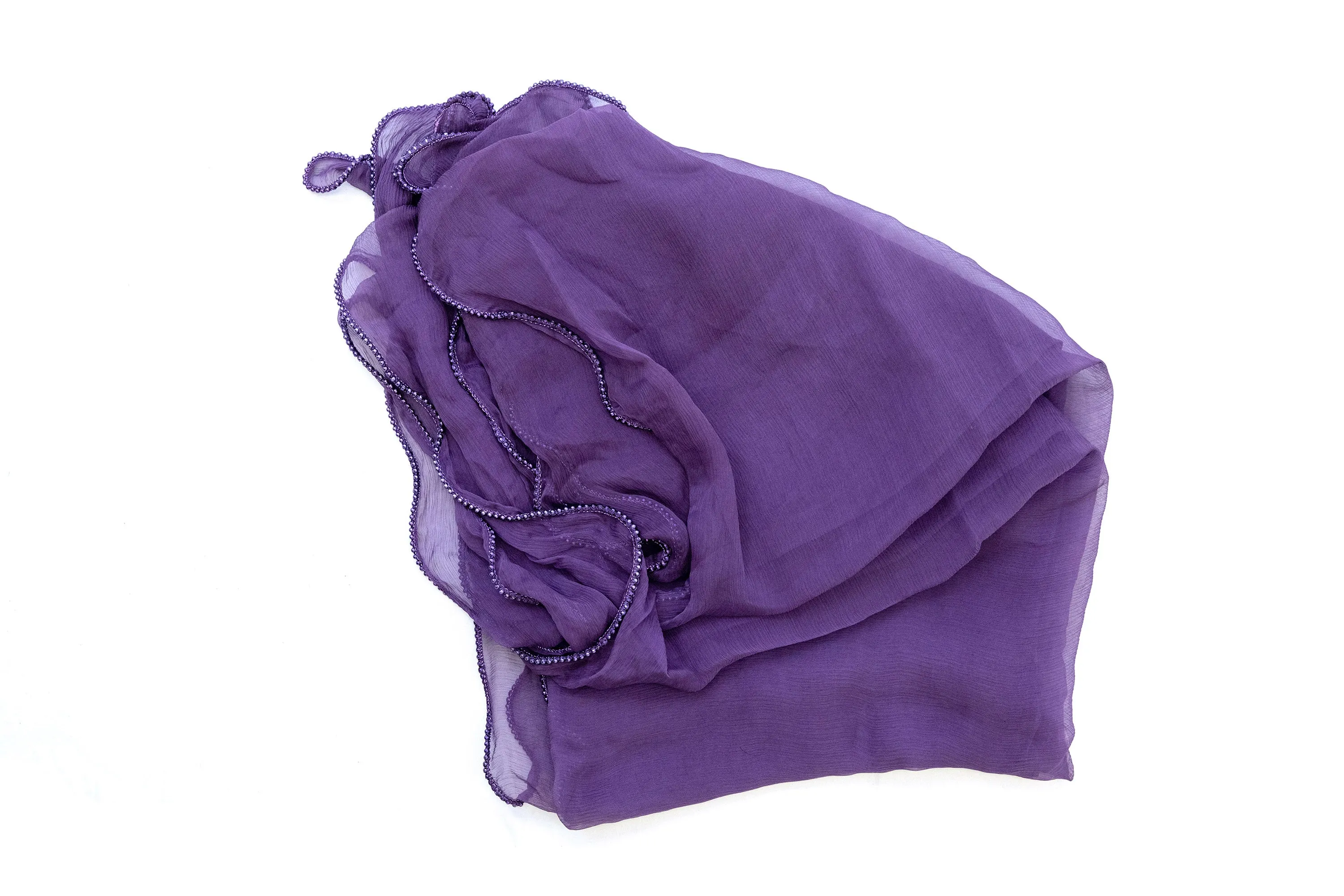 Purple Chiffon Dupatta - Scarf