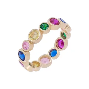 Rainbow Bezel Ring