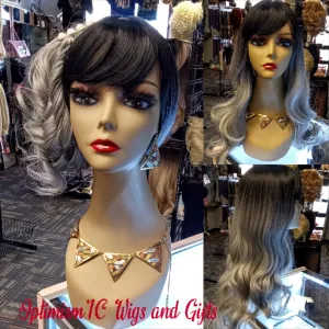 Raven Synthetic Gray Ombre Glueless Body wave Wigs $59 OptimismIC Wigs and Gifts Shop West St Paul MN