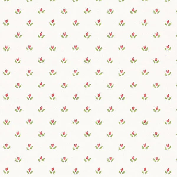 Red Green Country Mini Floral Spot FK26948 Wallpaper