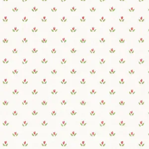Red Green Country Mini Floral Spot FK26948 Wallpaper