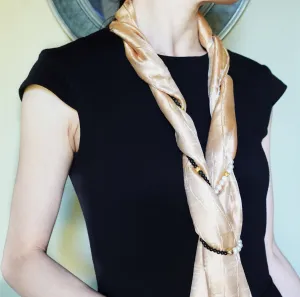 Return to Origin Pearl and Obsidian Opera Necklace