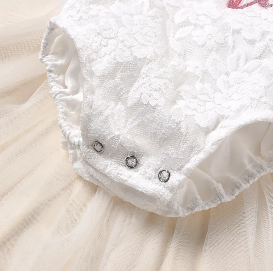 Ribbons and Lace One Birthday Romper