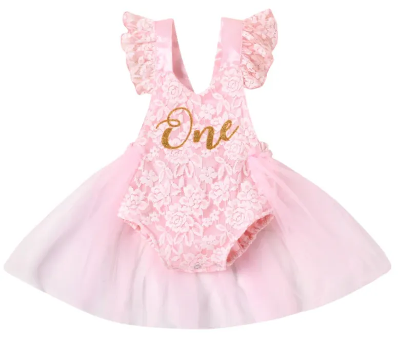 Ribbons and Lace One Birthday Romper