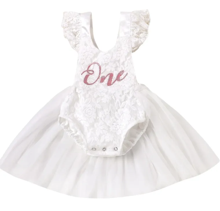 Ribbons and Lace One Birthday Romper