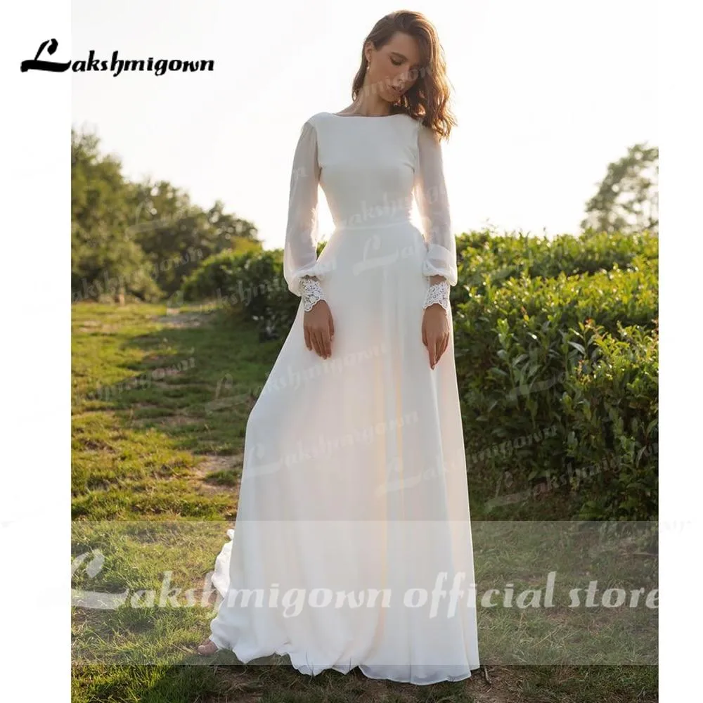 Roycebridal Two Pieces Short Sleeve O Neck Wedding Dresses Elegant