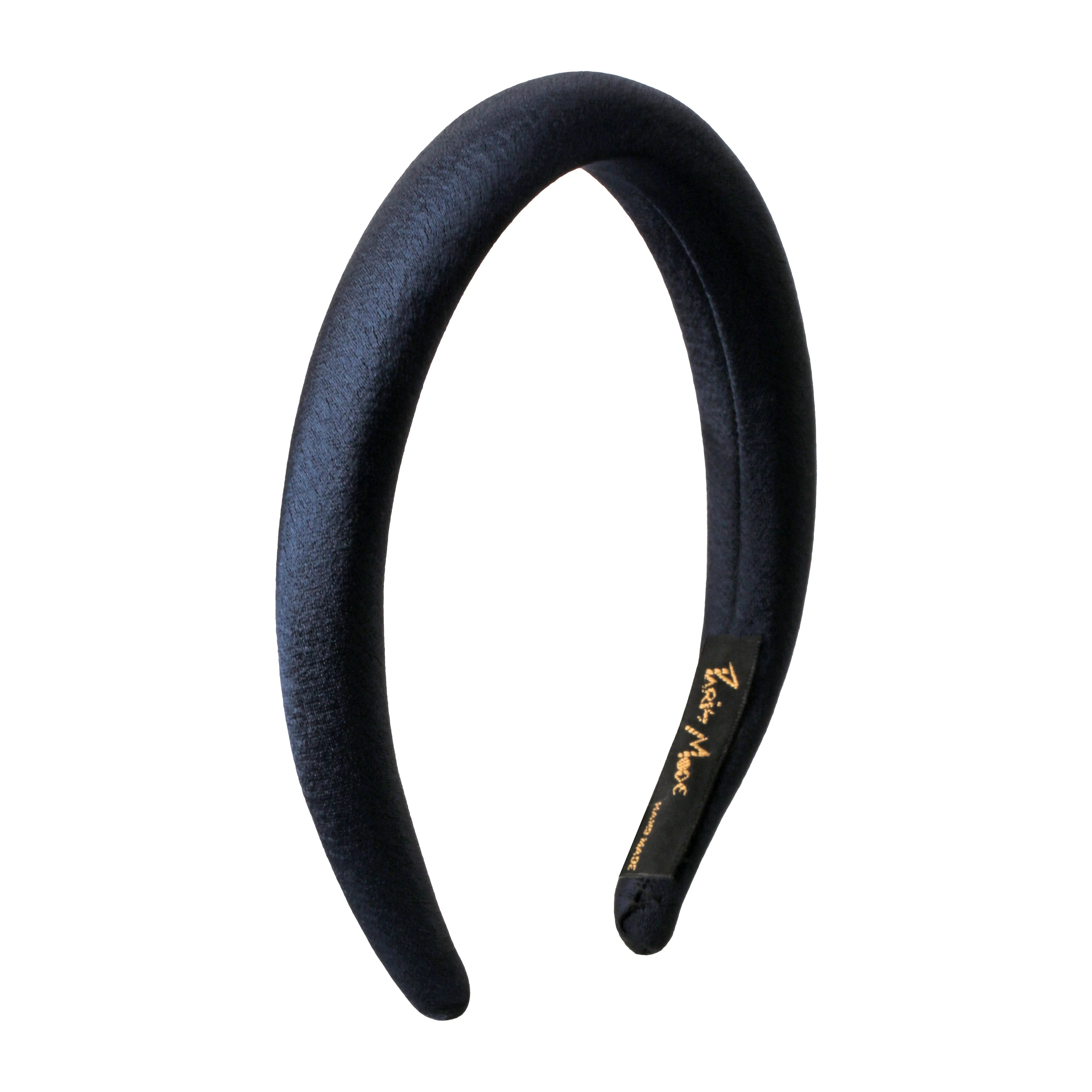 Satin 1.5 cm Padded Navy Headband
