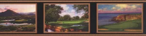 Scenic Green Views on Faux Picture Frames GF7116BD Wallpaper Border