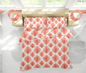 SEA BLOOMS DUVET IN ORANGE