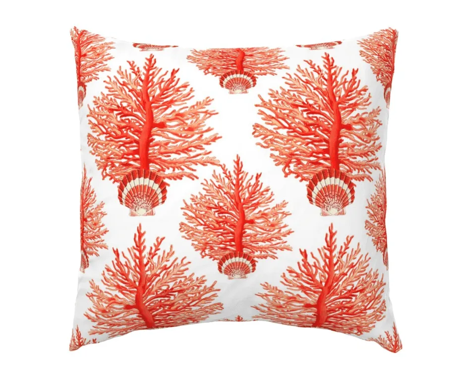 SEA BLOOMS DUVET IN ORANGE