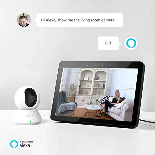 Security Camera 2K, blurams Baby Monitor Dog Camera 360-degree for Home Security w/ Smart Motion Tracking, Phone App, IR Night Vision, Siren, Works with Alexa & Google Assistant & IFTTT, 2-Way Audio