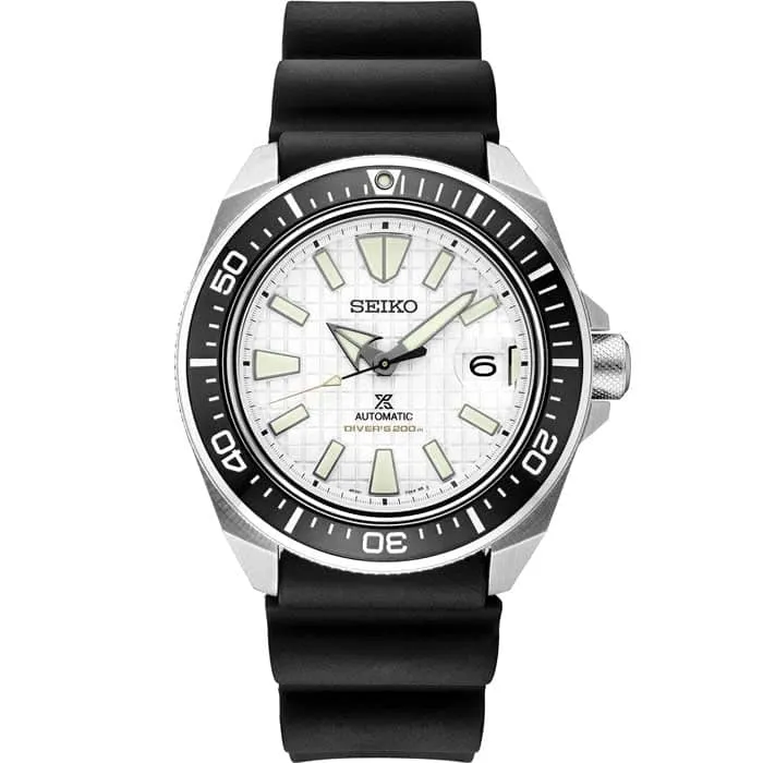 Seiko 44MM Prospex White Dial Automatic Diver's Watch in Stainless Steel