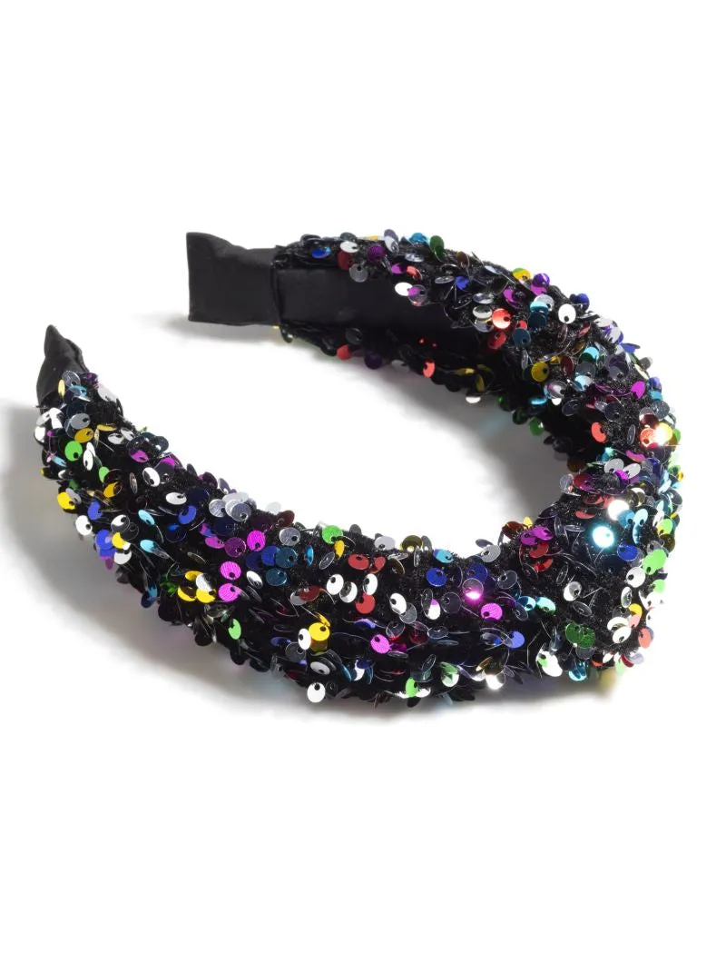 Shiraleah Knotted Sequin Headband - Multi