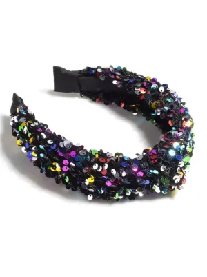 Shiraleah Knotted Sequin Headband - Multi