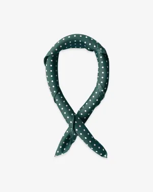 Silk Polka Dot Neckerchief in Racing Green - The Westminster RG