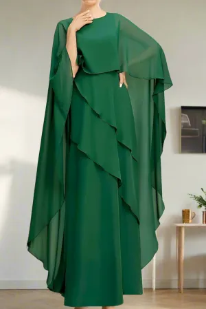 Simple Dark Green A-Line Chiffon Mother of the Bride Dress