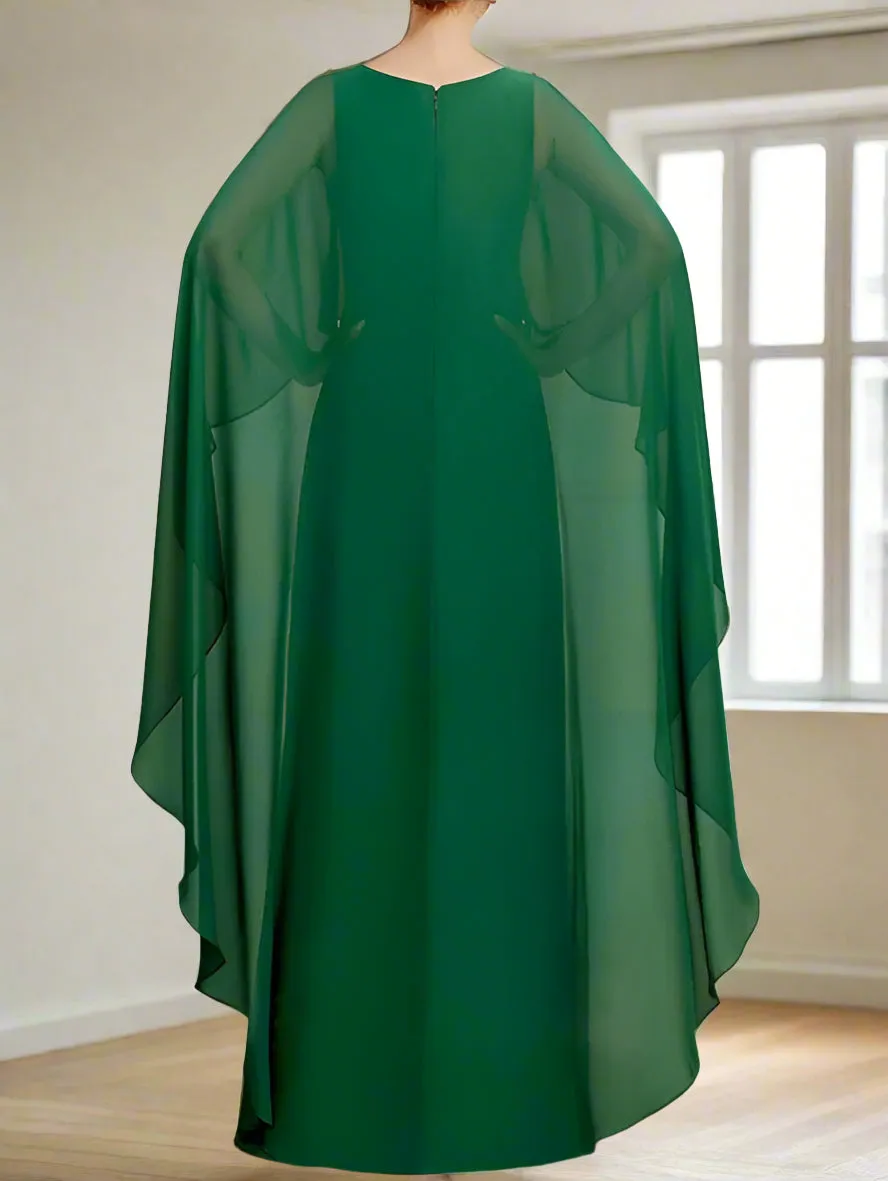 Simple Dark Green A-Line Chiffon Mother of the Bride Dress
