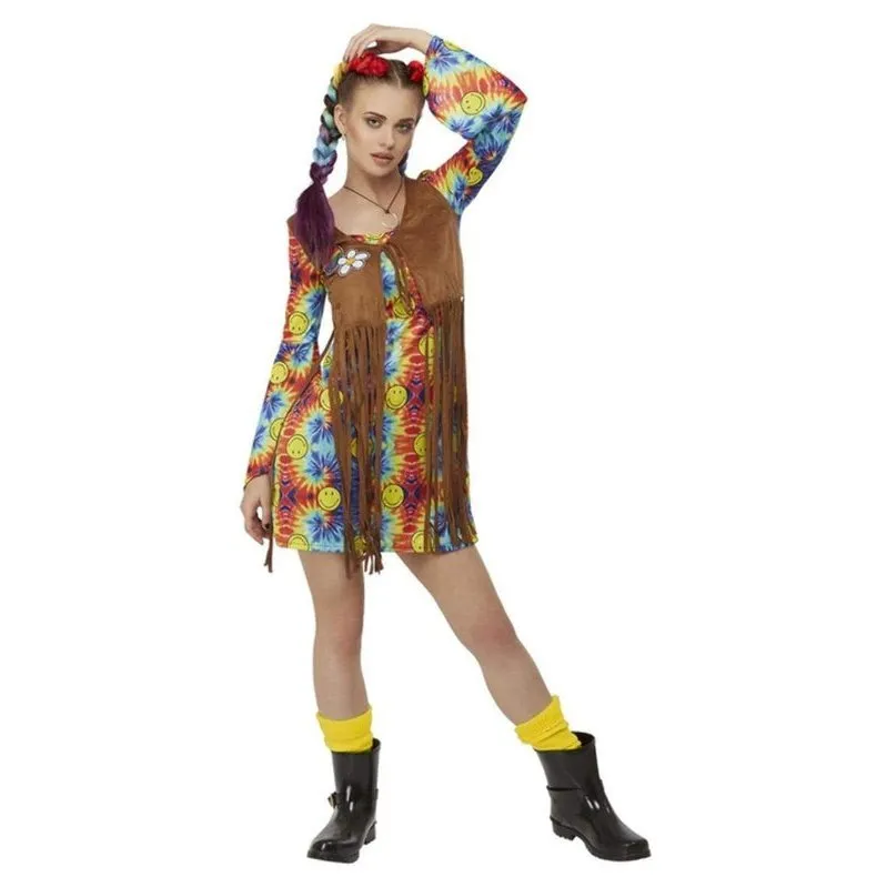 Smiley Hippy Dress, Multi Coloured