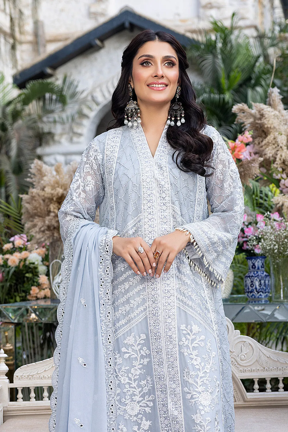 Snowy Dove | Azure Luxe Embroidered 3pcs Collections 2023
