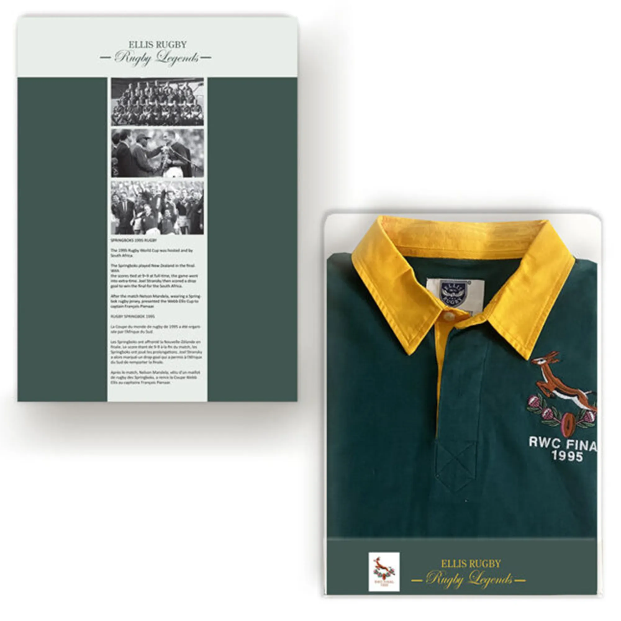 Springbok 1995 Vintage Long Sleeve Rugby Shirt by Ellis Rugby
